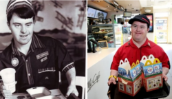 Nyugdíjba vonult a McDonald’s Down-szindrómás alkalmazottja: 32 évig mosolyogva szolgálta fel a sült krumplit!