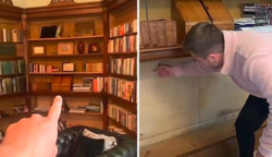 Egy férfi rejtett ajtót talált a könyvespolc mögött, és kísérteties felfedezést tett, miután kinyitotta azt