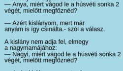 VICC: A kislány a húsvéti sonkáról kérdezi az anyukáját