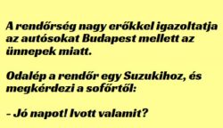 VICC: A rendőrség nagy erőkkel igazoltatja az autósokat Budapest mellett az ünnepek miatt