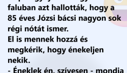 Vicc: Népdalgyűjtők az egyik faluban azt hallották