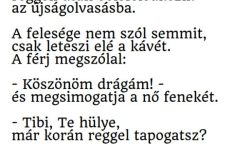 VICC: A férj ül az asztalnál, a reggeli után belefeledkezik az újságolvasásba