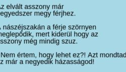 VICC: Az elvált asszony már negyedszer megy férjhez. A nászéjszakán a férje szörnyen meglepődik, mert még mindig szuz.