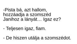 VICC: Pista bá, azt hallom, hozzáadja a szomszéd Janihoz a lányát