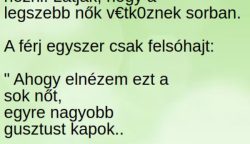 VICC: A házaspár elmegy revüt nézni. Látják, hogy a legszebb nők v€tk0znek sorban