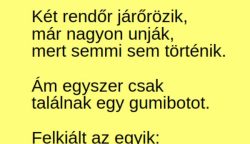 VICC: Két rendőr járőrözik, már nagyon unják, mert semmi sem történik. Ám egyszer csak